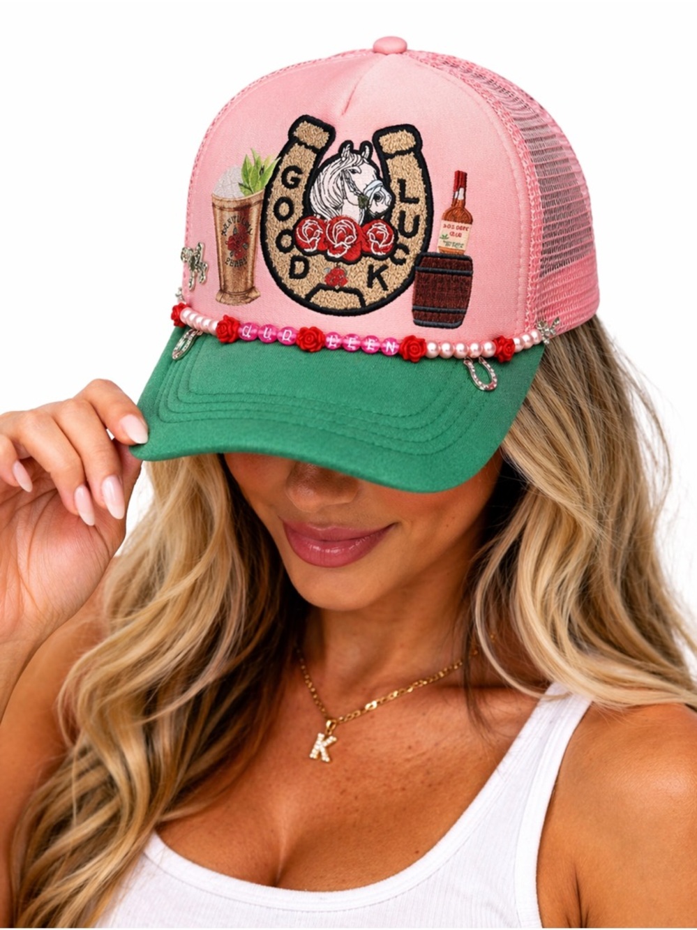 Kentucky Derby Inspried Trucker Hat